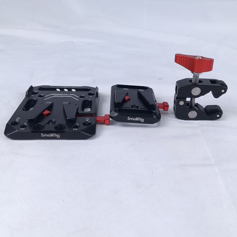 SmallRig V-Mount Battery Plate Quick Release Plate 2987 & Super Clamp Camera Rig